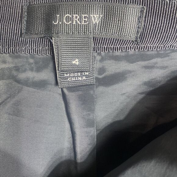 J crew flounce skirt in bonded wool gray tiered 4 structured ruffle - Picture 5 of 7